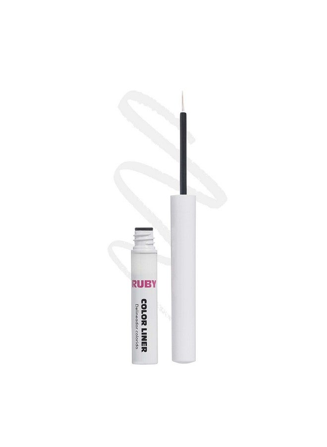 Color Liquid Eyeliner Water Resistant Long Lasting Eyeliner 3 Ml (0.10 Fl.Oz.) (White)