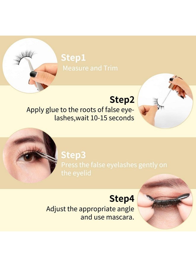 Mink Lashes Natural Look False Eyelashes 5 Pairs 6D Lashes 5 Styles Mixed Lash Pack Wispy Lashes Fake Eyelashes Soft Reusable Cat Eye Lash ; 005(15Mm 18Mm)