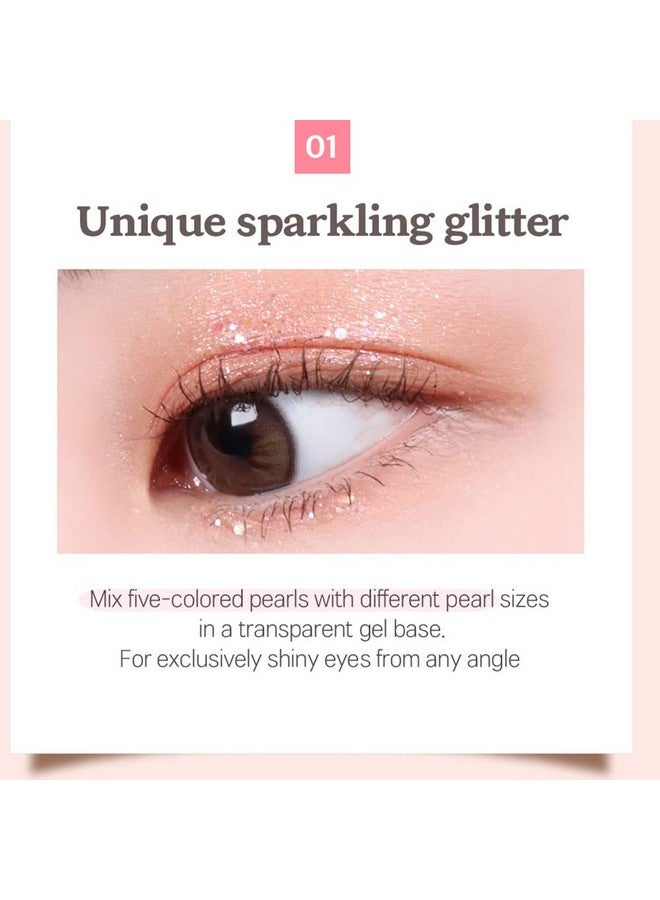 Eye Glitter Makeup Liquid Eyeshadow Sparkle ; Shabam Shabam Romantic Glitter Shadow K Beauty Makeup Shimmer ( 06 Cherry Blossom Light)