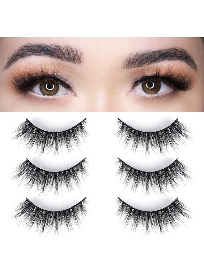 Lashes Mink Natural False Eyelashes Bepholan Fake Eyelashes Natural Look 3 Pack Cat Eye Lashes Manga Eyelashes Fluffyxmz209