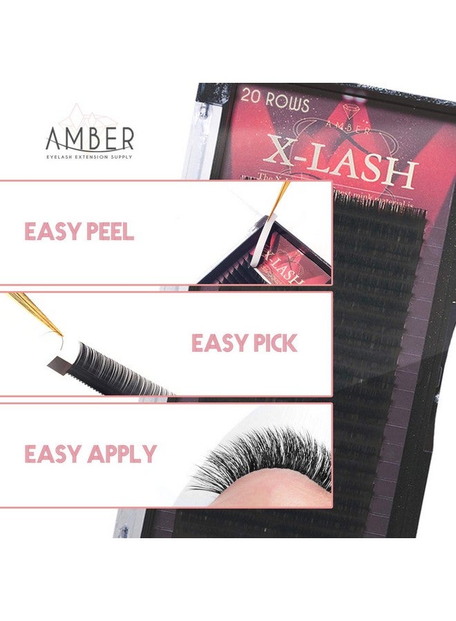 X Lash Mix Set Of 8 15 Mm Mink Lash For Professional Eyelash Extension Various Thickness And Curls Eyelash Extension Supplies (0.15 Mm C)