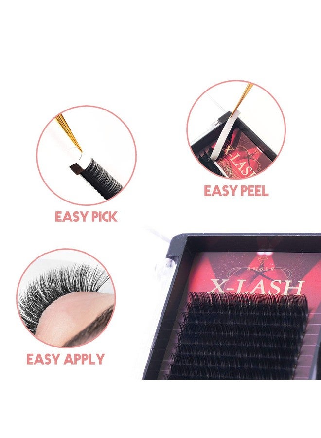 X Lash Mix Set Of 8 15 Mm Mink Lash For Professional Eyelash Extension Various Thickness And Curls Eyelash Extension Supplies (0.15 Mm C)