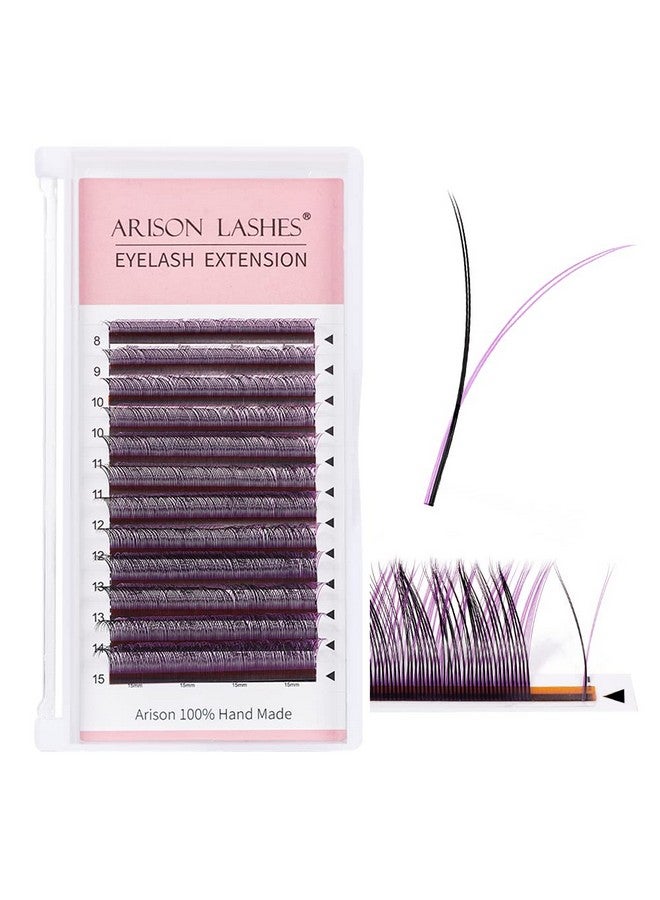 Dark Purple Yy Eyelash Extension Lashes C Curl 0.07Mm 8 15Mm Faux Mink Cluster Lash Extensions Soft Y Lashes Extensions Premade (8 15Mm 0.07 Cdark Purple)