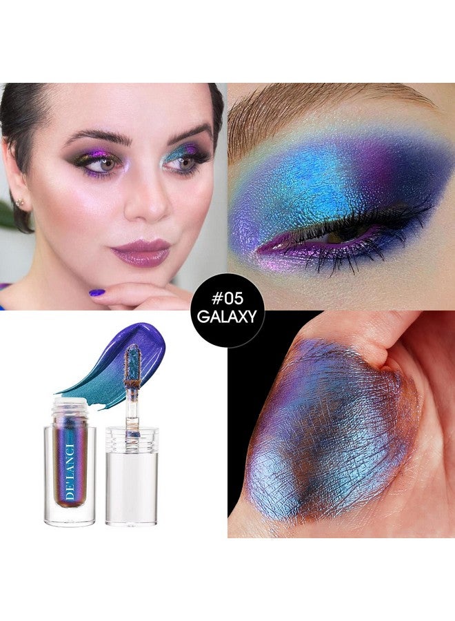 Liquid Multichrome Eyeshadow Intense Color Shifting Long Lasting High Pigmented With No Creasing Monochrome Colorful Glow Liquid Eye Shadow Quickly Drying Sparkle Shiny Eye Makeup For Beginners5…