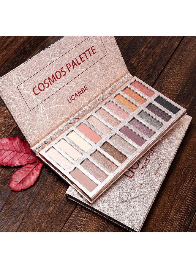 20 Colors Nude Eyeshadow Palette High Pigmented Shimmer Matte Metallic Eye Shadow Pallets Long Lasting Blendable Neutral Smokey Warm Bronze Eye Makeup