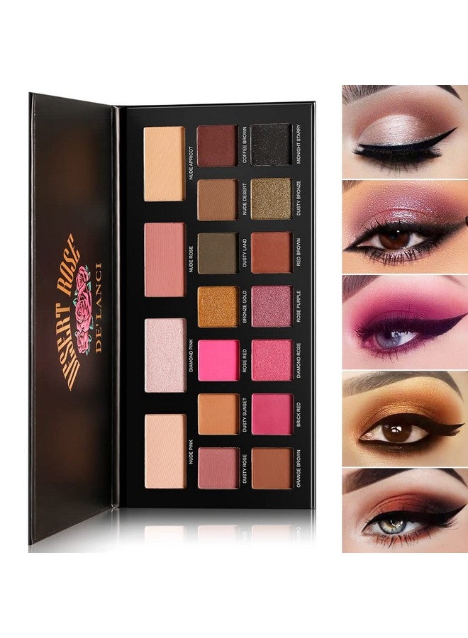 Eyeshadow Palette Natural Naked Smokey Neutral 18 Shades Eye Shadow Pallets Matte Shimmer Dark Burgundy Makeup Pallet High Pigmented Waterproof Long Lasting Smooth Texture Blendable Soft Powder