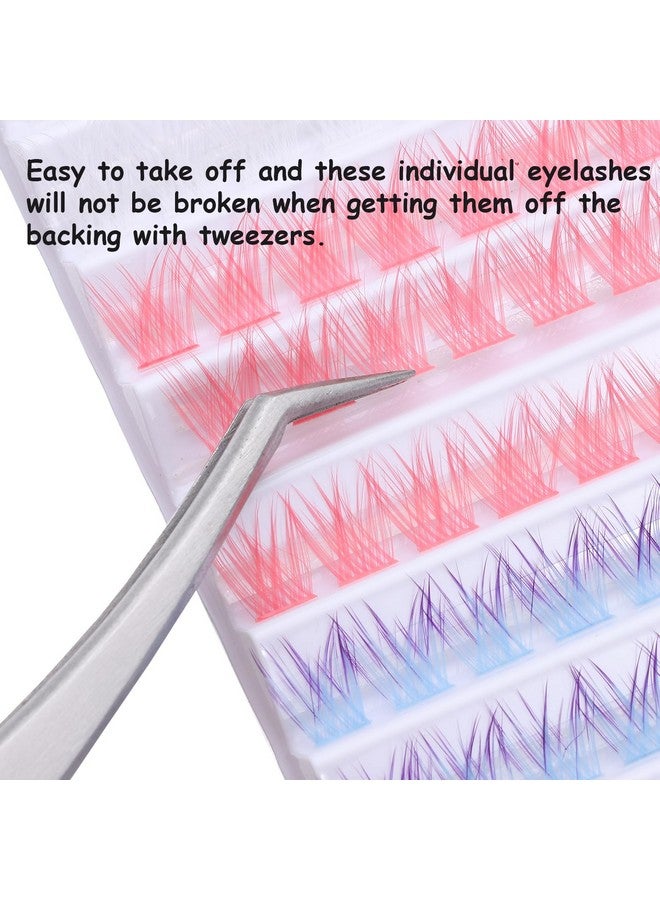 Colored Lash Clusters 140Pcs Natural Look False Eyelashes Extensions D Curl Fluffy Wispy Cat Eye Lashes Individuals Diy Lash Extensions At Home (M01)