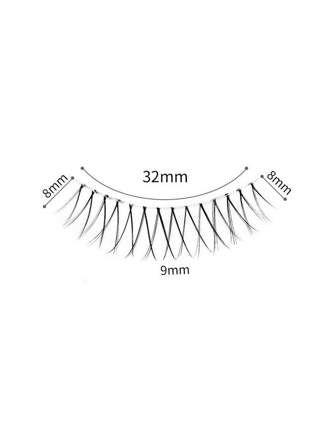 Fake Eyelashes Natural Look False Eye Lashes Daily Strip Cross 8 9Mm Clear Band Lashes Invisible Band Lash For Wedding Eye Makeup 3 Pairs Gm17