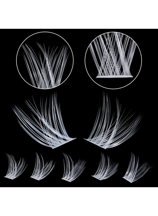 White Lashes Clusters 140Pcs Natural Look False Eyelashes Extensions D Curl Fluffy Wispy Cat Eye Lashes Individuals Diy Lash Extensions At Home (W01)