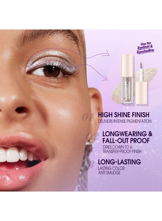 10Pcs Liquid Glitter Eyeshadow Korean Makeup Set Shimmerpigmentedlong Lastingquick Dryingeasy To Apply Crystals Glitter Eyeshadow (10Pcs Set)