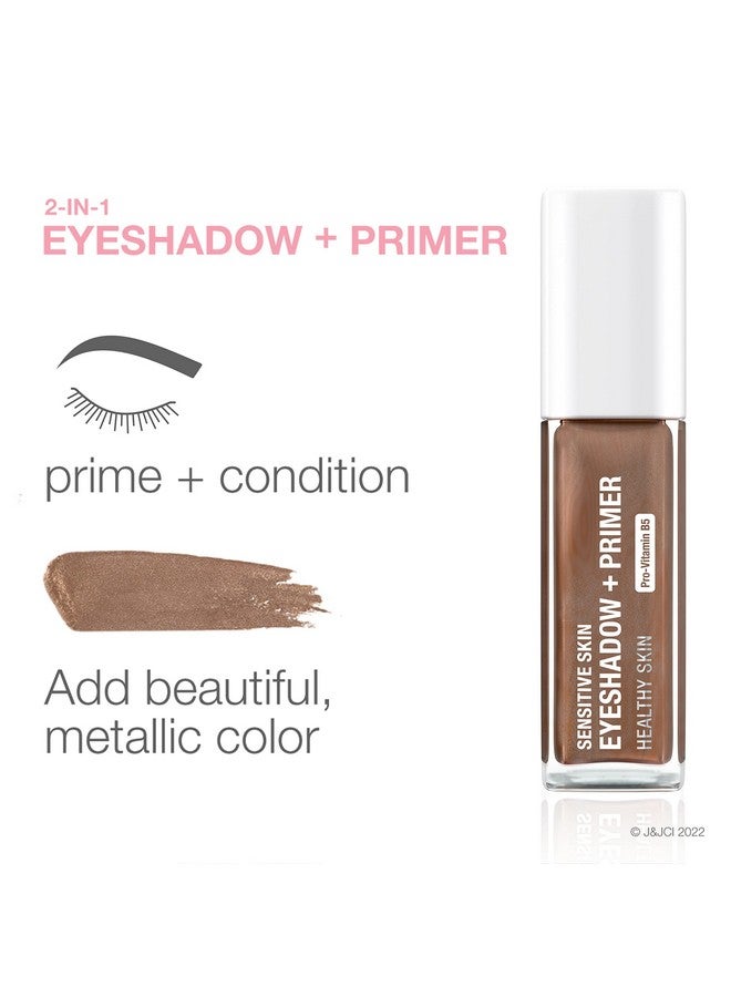 Sensitive Skin Eyeshadow + Primer A Longwearing 2 In 1 Metallic Eyeshadow For Sensitive Skin With Pro Vitamin B5 Lightweight Cream To Powder Formula Warm Taupe 0.22 Oz