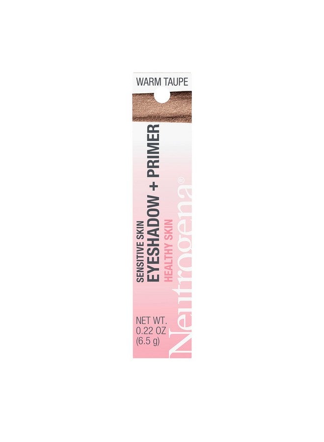 Sensitive Skin Eyeshadow + Primer A Longwearing 2 In 1 Metallic Eyeshadow For Sensitive Skin With Pro Vitamin B5 Lightweight Cream To Powder Formula Warm Taupe 0.22 Oz