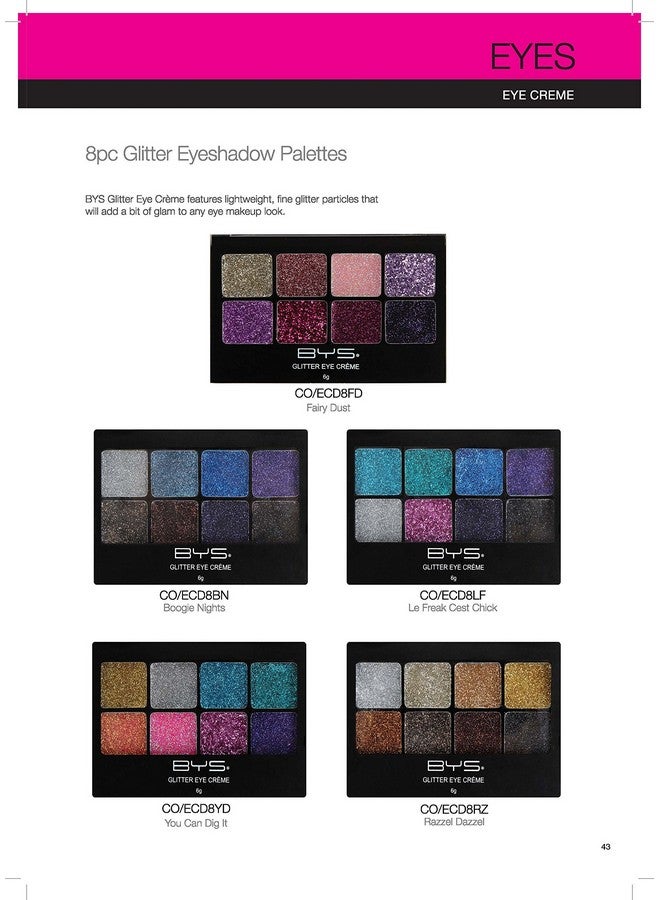 Glitter Gel Makeup Palette 8 Shades Boogie Nights