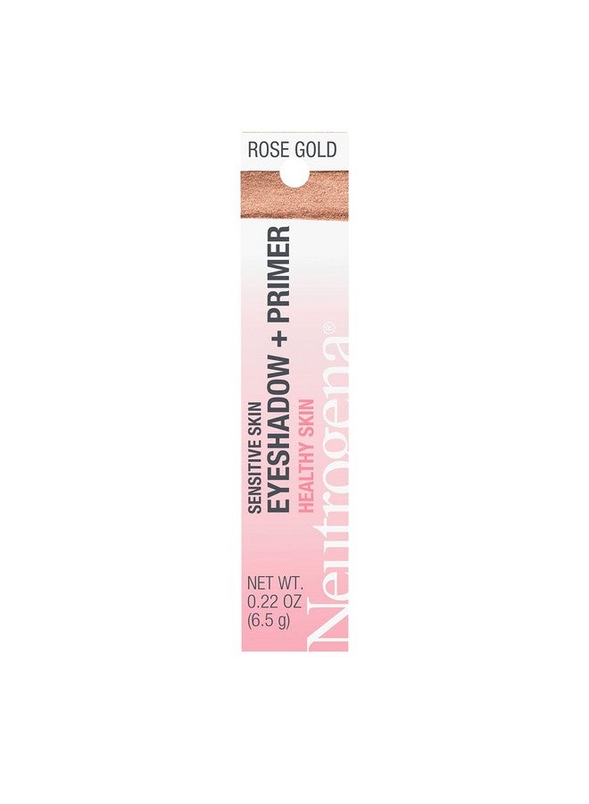 Sensitive Skin Eyeshadow + Primer A Longwearing 2 In 1 Metallic Eyeshadow For Sensitive Skin With Pro Vitamin B5 Lightweight Cream To Powder Formula Rose Gold 0.22 Oz