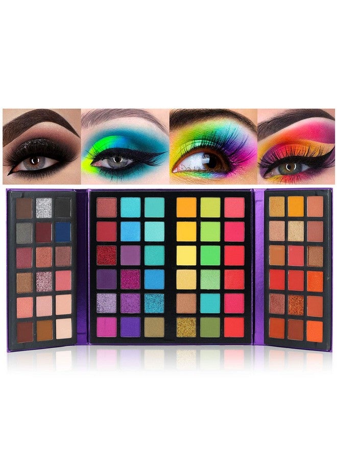 72 Colors Ultra Secret Eyeshadow Palette 4 In1 Color Board Matte Shimmer Glitter Nude Natural All In One Makeup Palette Blendable Pigmented Make Up Eye Shadow Pallet Gift Kit