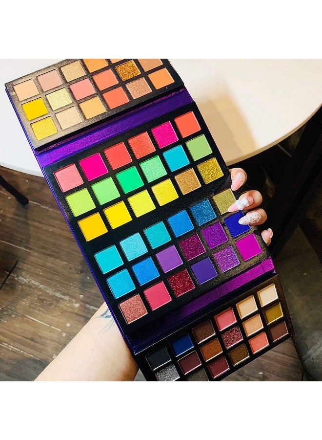 72 Colors Ultra Secret Eyeshadow Palette 4 In1 Color Board Matte Shimmer Glitter Nude Natural All In One Makeup Palette Blendable Pigmented Make Up Eye Shadow Pallet Gift Kit