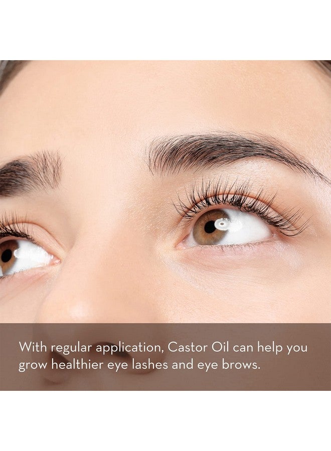 Castor Oil For Eyelashes And Eyebrows Brow And Lash Growth Serum Organic Hexane Free Cold Pressed Unrefined 1 Fl Oz Pure Body Naturals
