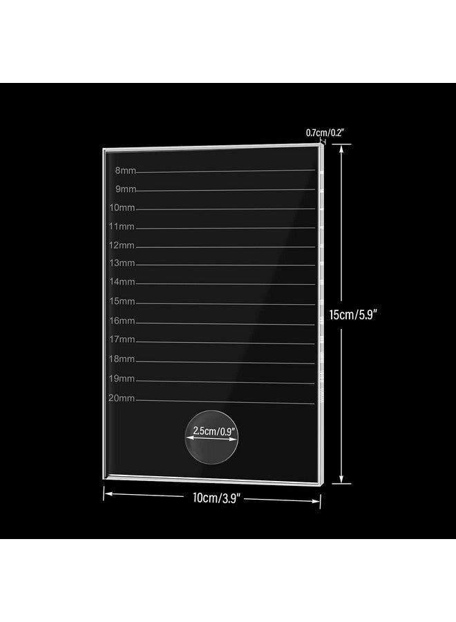 Crystal Glass False Lashes Adhesive Glue Pallet Holder For Eyelash Extensions 5.9'' X 3.9'' X 0.2''