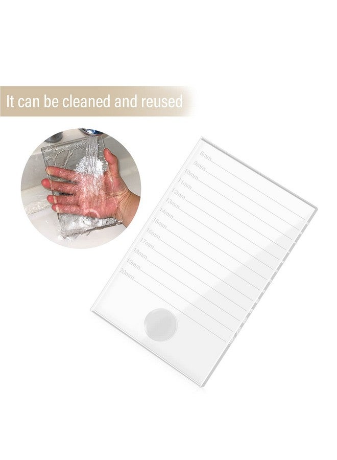 Crystal Glass False Lashes Adhesive Glue Pallet Holder For Eyelash Extensions 5.9'' X 3.9'' X 0.2''