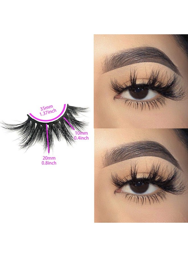 Mink Lashes Mikiwi 3 Pairs Eyelashes D384 3 Real Mink Eyelashes Fluffy Mink Lashes Thick Handmade Full Strip Lashes Cruelty Free Luxury Makeup Dramatic Lashes 20Mm 3D Mink Lashes