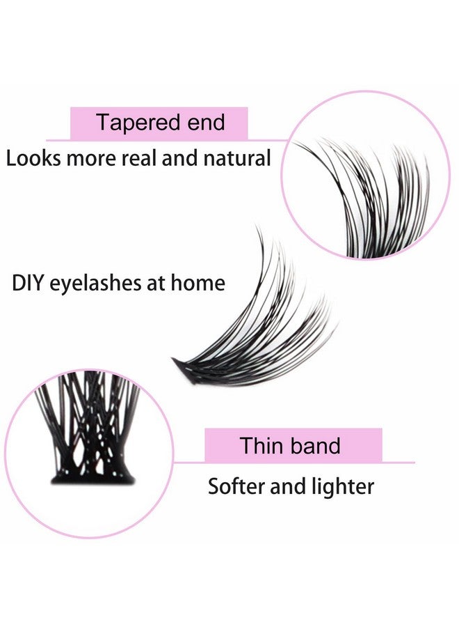 Lash Clusters Extensions 240Pcs 40D Diy Eyelash Extension Long Individual Lashes Natural Look Faux Mink Cluster Lashes C Curl Mixed Length (40D 0.07C 9 16Mm)