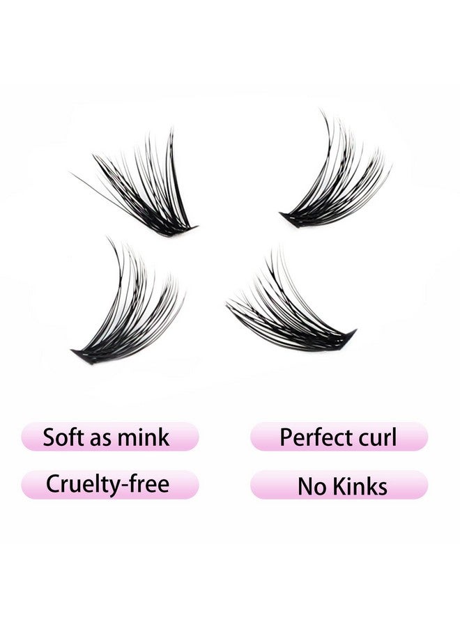 Lash Clusters Extensions 240Pcs 40D Diy Eyelash Extension Long Individual Lashes Natural Look Faux Mink Cluster Lashes C Curl Mixed Length (40D 0.07C 9 16Mm)