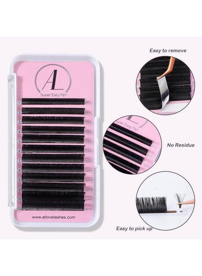 Eyelash Extension Super Easy Fan Volume Lash Extensions 0.05Mm D Curl 8 15Mm Mixed Tray Rapid Blooming Volume Lashes Self Fanning Lash Extension Supplies