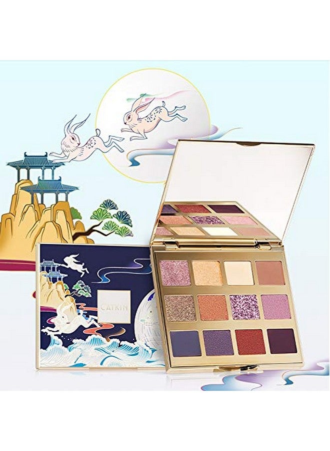 Eyeshadow Palette Makeup Matte Glitter Shimmer Metallic Highly Pigmented Creamy Texture Natural Bronze Neutral Cosmetic 12 Color Eye Shadows (C03)