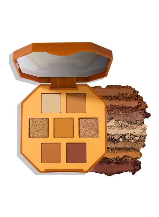 Eyeshadow 101 Pro Powder Paletteturmeric Latte 7 Shade Matte & Shimmer Eyeshadows Great For Travelblendable & Buildable Eye Makeup Palette