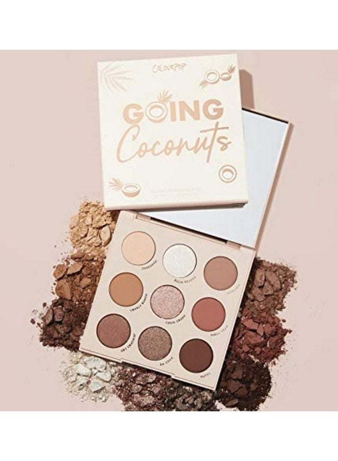 ''Going Coconuts'' Shadow Palette 9 Pan Eyeshadow Palette Full Size No Box 0.03 Ounce