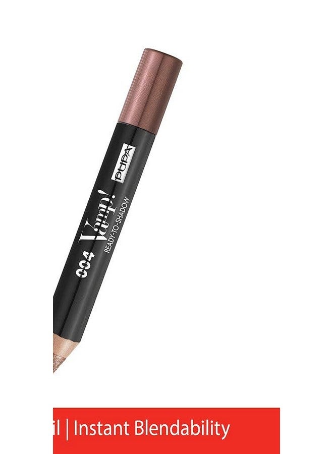 Milano Vamp! Ready To Shadow 004 Hot Copper Creamy Pigmented Powder Shadow Stick With Compact Pencil Applicator Blend Smudge And Shape With Ease Paraben Free Formula 0.04 Oz