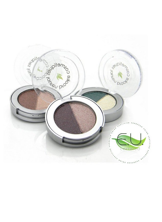 Pressed Eyeshadow Duo Natural Organic Makeup (Chestnut/Vanilla Creme)