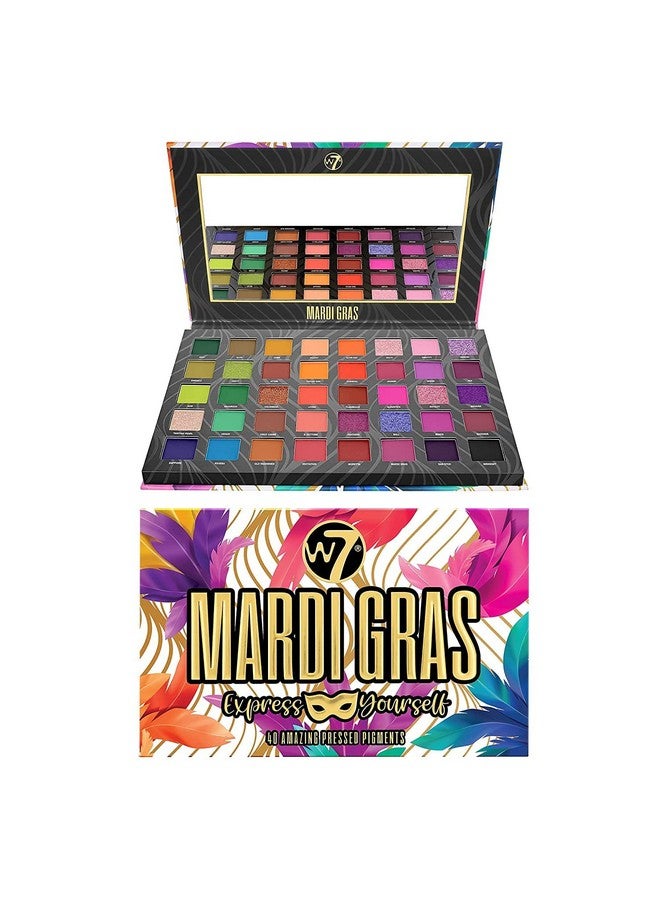 Mardi Gras Pressed Pigment Palette 40 High Impact Party Colors Flawless Long Lasting Bold Makeup