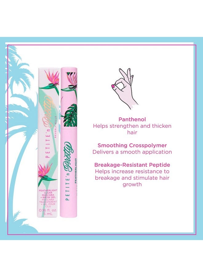 Featherlight Clear Mascara And Brow Gel For Kids Children Tweens And Teens Dual Purpose Clear Finish For Brows And Lashes Non Toxic And Made In The Usa