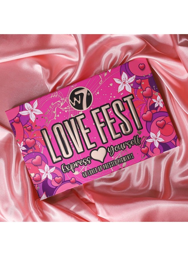 Love Fest Pressed Pigment Palette 40 Playful Party Colors With Matte Shimmer Glitters Flawless Long Lasting Bold Makeup