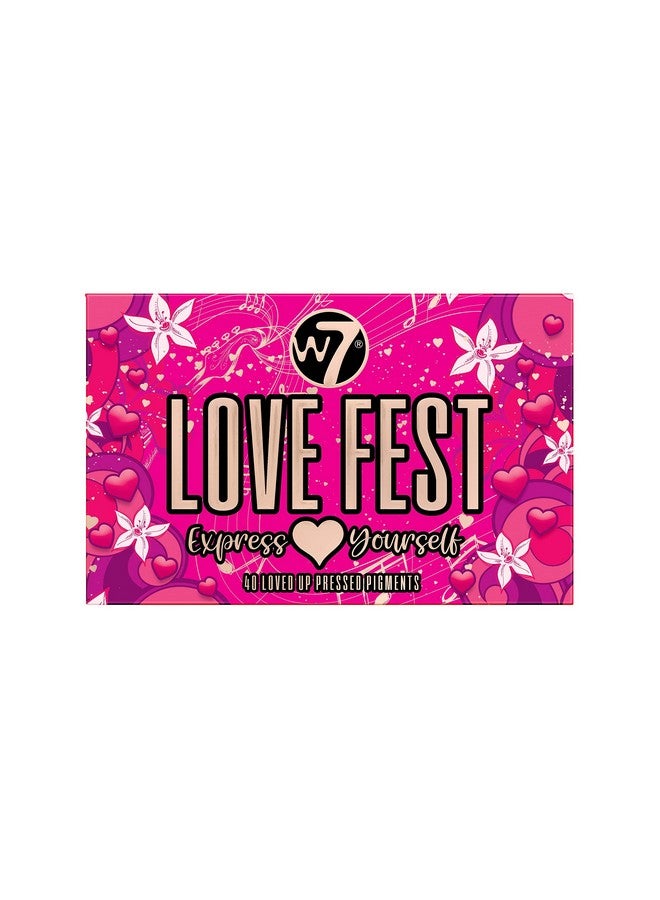 Love Fest Pressed Pigment Palette 40 Playful Party Colors With Matte Shimmer Glitters Flawless Long Lasting Bold Makeup