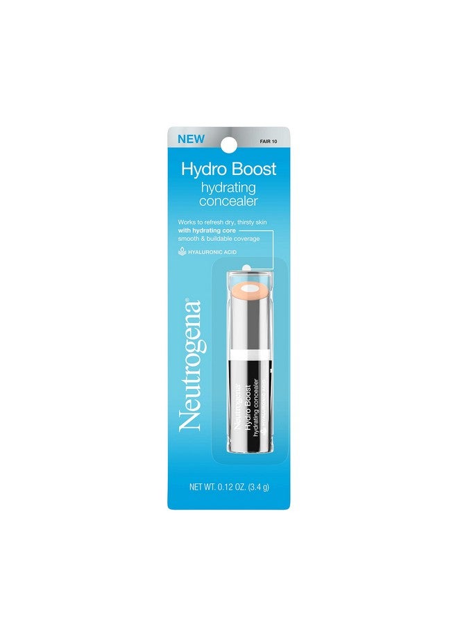 Hydro Boost Hydrating Concealer Stick For Dry Skin Oil Free Lightweight Non Greasy And Non Comedogenic Cover Up Makeup With Hyaluronic Acid 10/Fair 0.12 Oz