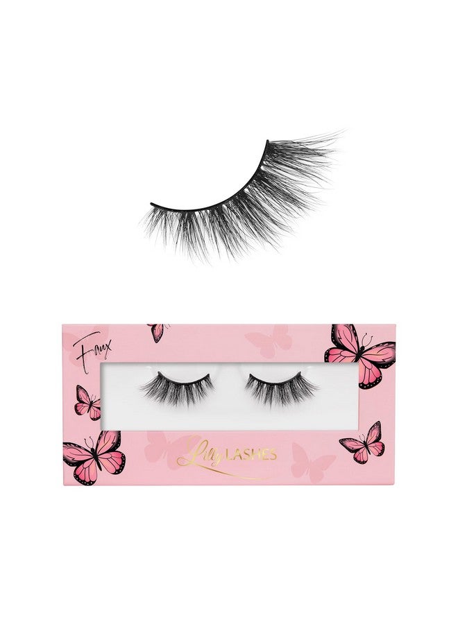 Butterfl'Eyes Sassy Faux Mink Lashes ; Half Lashes Natural Look & Feel ; False Eyelashes Light & Comfortable ; Reusable Eyelashes 20X ; No Trimming + Easy To Apply ; Round Style ; 13Mm