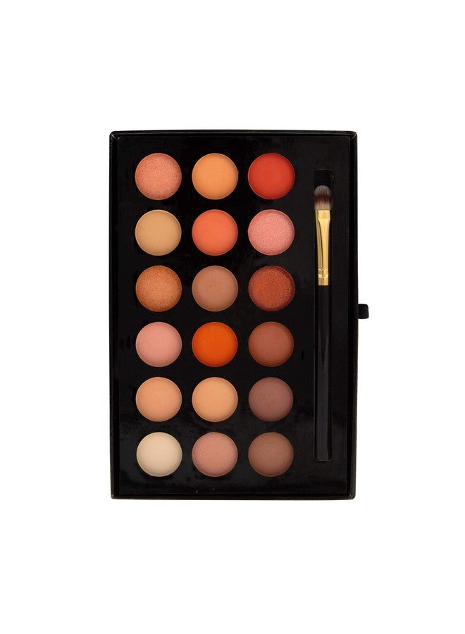 Friends Tv Show Make Up Eyeshadow Palette With Brush Gorgeous Neutral Colors For Everyday Beauty Looks And Routines Easy To Use Shades Warm Nudes Browns Oranges