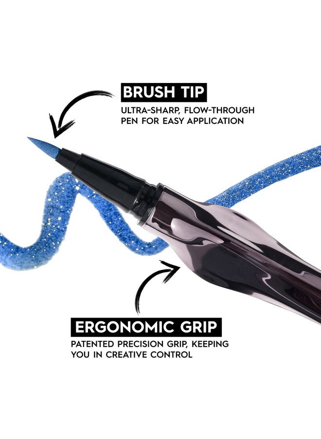 24/7 Inks Liquid Eyeliner Pen Water Resistant Smudge Proof Up To 24Hr Wear Ergonomic Grip Vegan & Cruelty Free Zero (Matte Black Brush Tip)