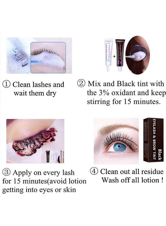 Black Lash T I N T Kit Keratin Black Eyelash D Y E And Eyebrow T I N T 6 Week Voluminous Brow T Int T Inting Look For Lash Perm/Lift/Lamination Treatment (Black Eyelash T Int Kit Only)