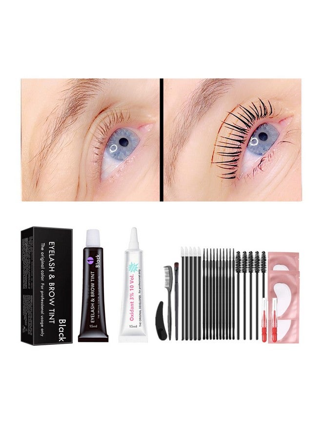 Black Lash T I N T Kit Keratin Black Eyelash D Y E And Eyebrow T I N T 6 Week Voluminous Brow T Int T Inting Look For Lash Perm/Lift/Lamination Treatment (Black Eyelash T Int Kit Only)