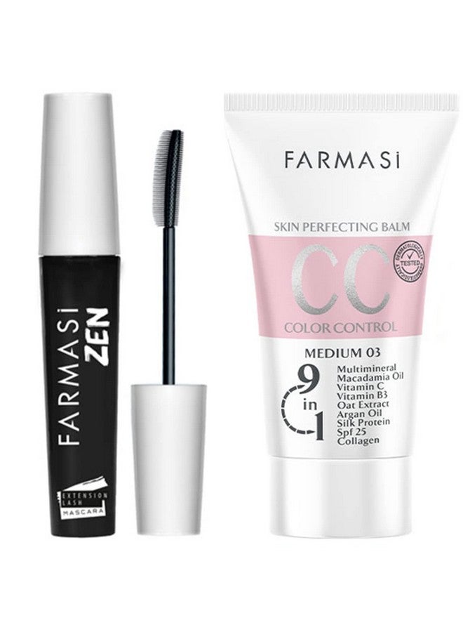 Makeup Cc Cream 03 (Medium) Pure Natural And Flawless Finish Great Results Every Time Medium To Full Coverage All Day Hold All Skin Types 50 Ml Zen Mascara Extension Lash 0.27 Fl.Oz