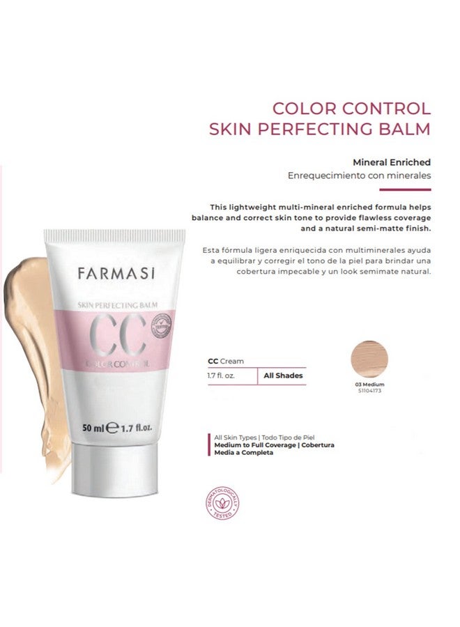 Makeup Cc Cream 03 (Medium) Pure Natural And Flawless Finish Great Results Every Time Medium To Full Coverage All Day Hold All Skin Types 50 Ml Zen Mascara Extension Lash 0.27 Fl.Oz