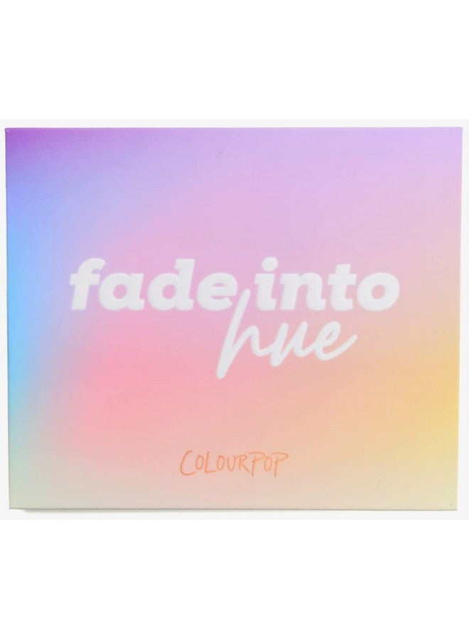 Fade Into Hue Eyeshadow Palette Matte Metallic Semi Sparkle Glitter Rainbow Super Pigmented Color