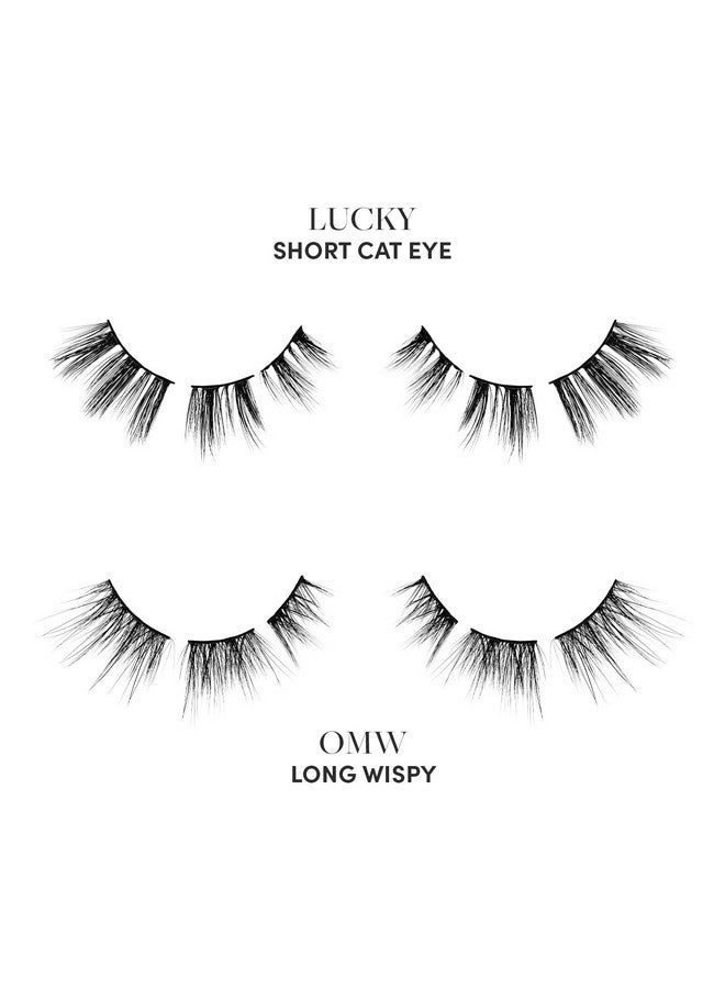 Lash Extension Kit ; Glam ; Professional At Home False Eyelash Extension Kit ; Salon Quality High Volume Faux Mink Lashes