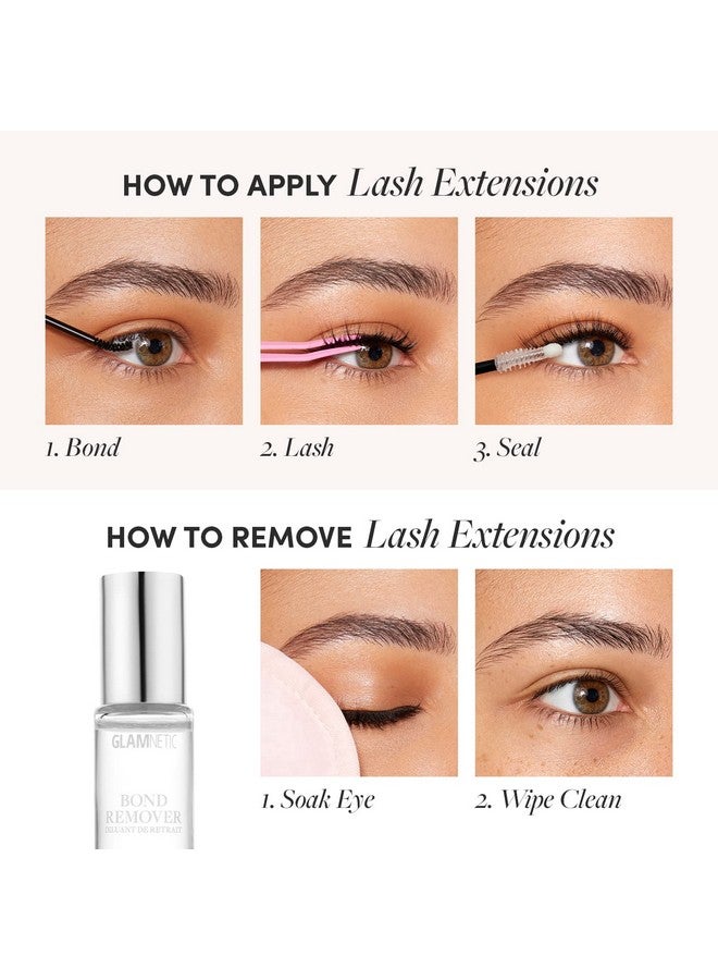 Lash Extension Kit ; Glam ; Professional At Home False Eyelash Extension Kit ; Salon Quality High Volume Faux Mink Lashes