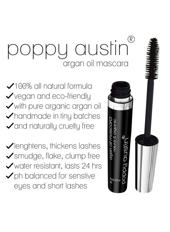 Mascara 9G Lash Mascara 100% Organic Mascara Paraben Free Vegan Cruelty Free Mascara Black Hypoallergenic Mascara Lengthening & Volumizing With Argan Oil