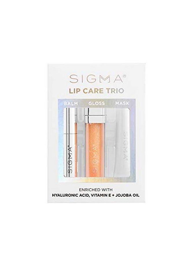 Lip Care Trio Conditioning Lip Mask Hydrating Lip Gloss Moisturizing Lip Balm Hyaluronic Acid Vitamin E Jojoba Oil