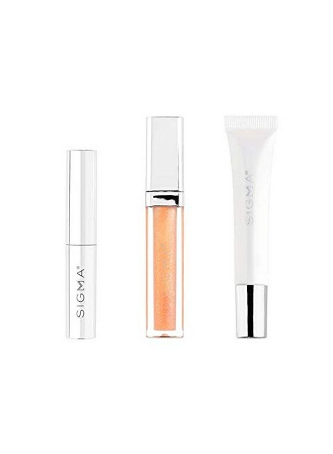 Lip Care Trio Conditioning Lip Mask Hydrating Lip Gloss Moisturizing Lip Balm Hyaluronic Acid Vitamin E Jojoba Oil